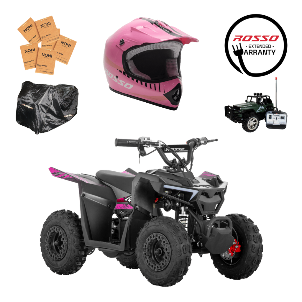 Rosso eQuad P 4-wheeler Bundle - Pink – Rosso Motors Canada