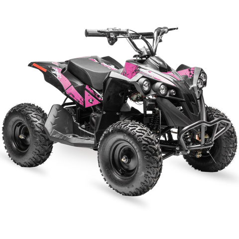 Rosso eQuad Q 1200W ATV 4 Wheeler for Kids - Pink Decals Featured