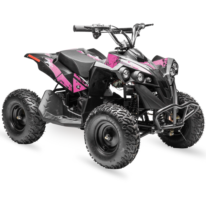 Rosso eQuad Q 1200W ATV 4 Wheeler for Kids - Pink Decals Featured