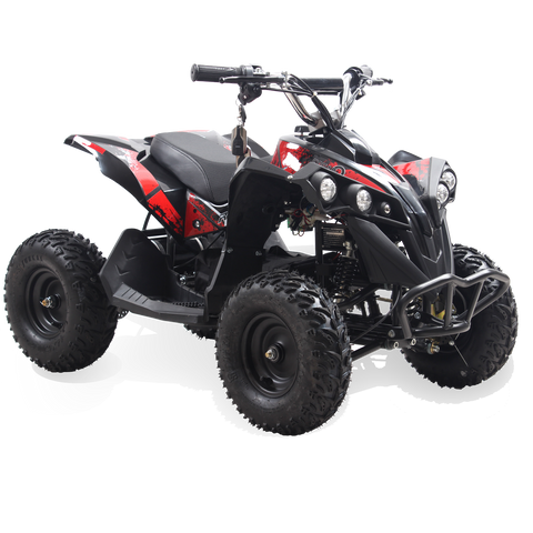 Rosso eQuad Q 1200W ATV 4 Wheeler for Kids - Red Decals Featured