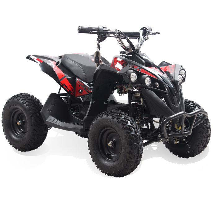 Rosso eQuad Q 1000W ATV 4 Wheeler for Kids - Red Decals Featured