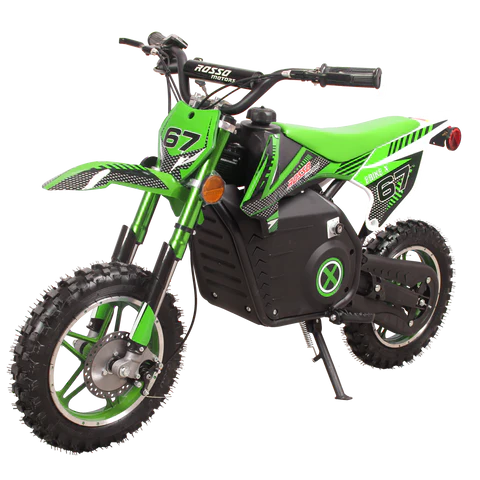 Green electric dirt bike on sale