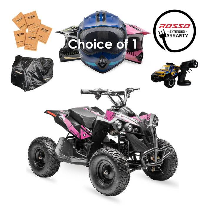 Rosso eQuad Q 4-wheeler Bundle -Pink Decals Featured