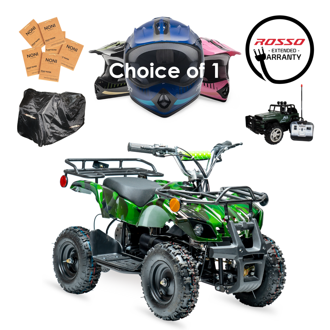 Rosso eQuad X 4 wheeler Bundle Camo Green