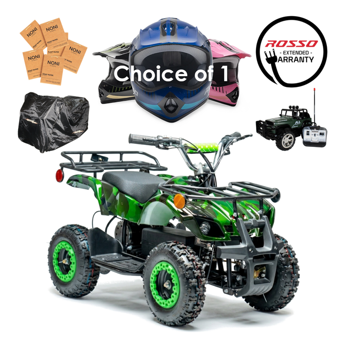 Rosso eQuad X 4-wheeler Bundle - Camo Green