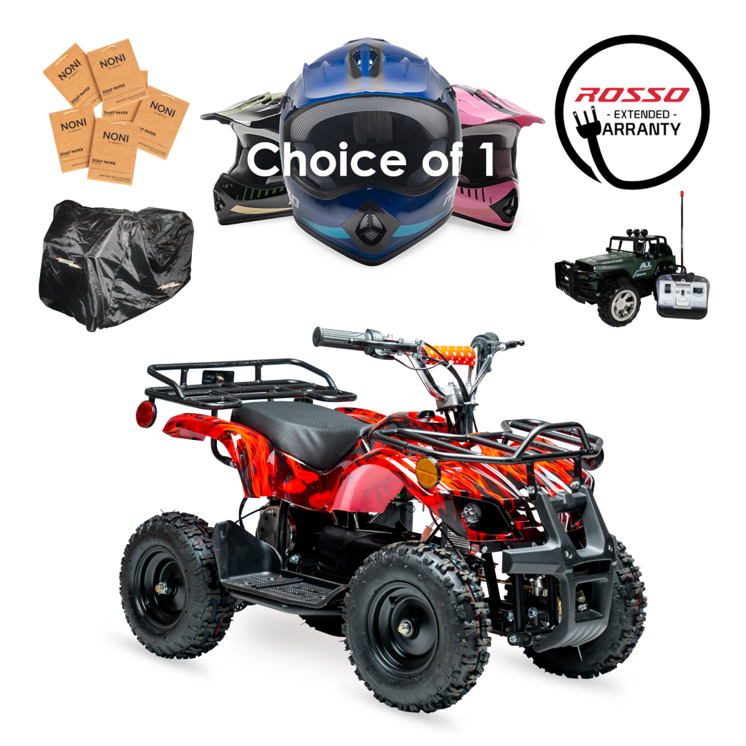 Rosso eQuad X 4 wheeler Bundle Inferno Red