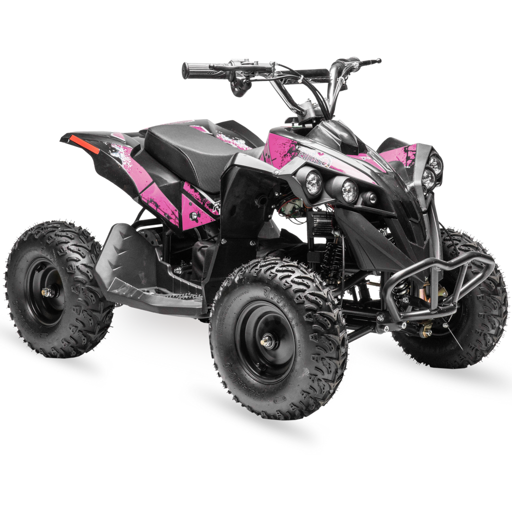 Rosso eQuad Q 1200W ATV 4 Wheeler for Kids - Pink Decals Featured ...