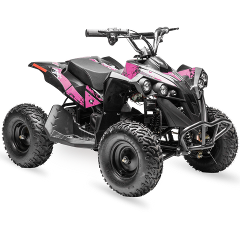 Rosso eQuad Q 1000W ATV 4 Wheeler for Kids - Pink Decals Featured
