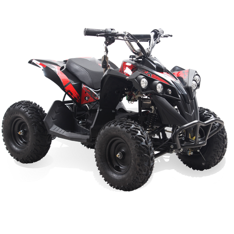 Rosso eQuad Q 1000W ATV 4 Wheeler for Kids - Red Decals Featured