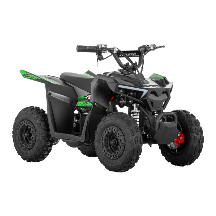Rosso eQuad P | 1000W motor electric 4 wheeler for kids | Green Decals Featured