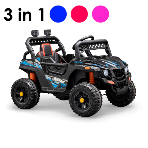 Rosso X1P Electric Outdoor Ride-On 4 Wheeler For Kids | 3 Decal Colors in 1 | Remote Control | For 2-6 yrs old