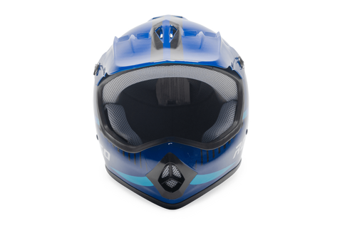 Rosso Motors Off Road Motocross ATV Helmets For Kids in Blue DOT Approved